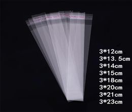 Gift Wrap 1000pcs 3cm Wide Transparent Self Sealing Plastic Bags Gift Jewellery Packaging Bag Cellophane Long Pen Pencil Bag Slender5968950