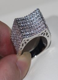 Vecalon Handmade 158pcs Topaz Simulated diamond Cz Female Wedding Band 10KT White Gold Filled Engagement Ring for Women Sz 5118601196
