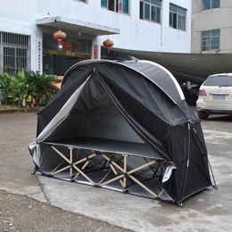 Tents And Shelters Single Soldier Outdoor Camping Cycling Storage Room Tent 1person Carport Anti-tear 210D Oxford Silver Coated Portable