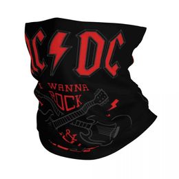 Fashion Face Masks Neck Gaiter AC DC Rock Band Bandana Guy Windproof Scarf Cover Australian Heavy Metal Music Headpiece Tube Balaclava Q240510