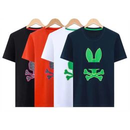 Psychological Bunny Polo t Shirts Designer Rabbit Mens T-shirt Trendy Fashion Usa High Street Short Sleeve Tshirts Clothing Streetwear Psyco A9oz
