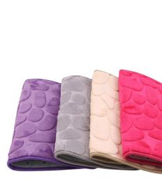 Bath Mats 40x60cm Bathroom Nonslip Memory Foam Rug Kit Toilet Floor Carpet Set Coral Fleece Mattress For Decor9480440