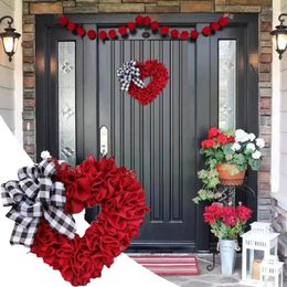 Decorative Flowers Door Hanging Wreath Charming Nice Textures Valentines Day Decoration Home Decor