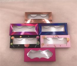 25mm 5D Eyelash Empty Paper Case Pink Lollipop Case fit 5D Natural Long Lashes Soft Paper Lash Cases without Lashes4278350