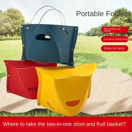 Plastic folding stool outdoor sketching travel camping train portable paper 240430