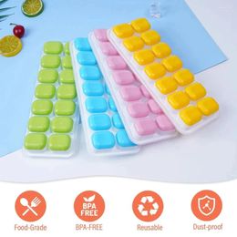 Baking Moulds 14 Grids Ice Maker Mold Reusable Silicone Cube With Removable Lids Kitchen Tools Freezer Blocks