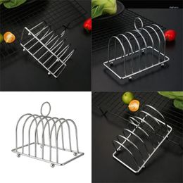 Baking Tools Stainless Steel Bread Holder 6 Slots Slices Toast Rack Kitchen Display Stand For Home Or Restaurant Use