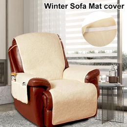 Chair Covers Fleece Sofa Couch Cover Washable Removable Towel Recliner Cushion Slipcovers Pets Seat Mat Armrest