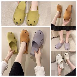 Designer Creative and Funny Women in Summer Cute Cartoon Baotou Slippers Couples Wearing Beach Sandals indoors and outdoors