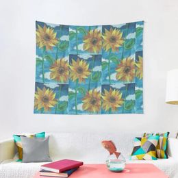 Tapestries Tilted Sunflowers With Clouds Tapestry Bedroom Decoration Wall Decor Wallpapers Home