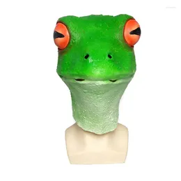 Party Supplies Frog Mask Cosplay Realistic Halloween Bar Funny Masquerade Animal Headgear Zoo Props Full Head