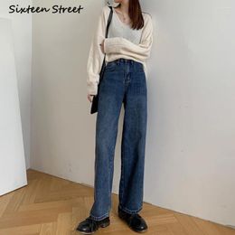 Women's Jeans Plus Size Retro Loose Wide Leg Pants Y2K Aesthetic Ladies Fashion Korean Clothing High Waist Women Straight Trousers