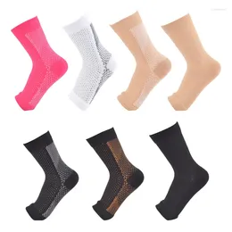 Slippers Open Toe Socks Sports Running Compression Men Sweat-absorbent Breathable Elastic Heel Women