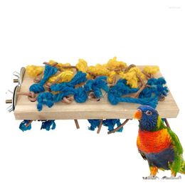 Other Bird Supplies Wood Chew Toys Small Parrot Easy To Instal Parakeet Foraging Toy Cockatiel Wooden Pet Stand Various Birds