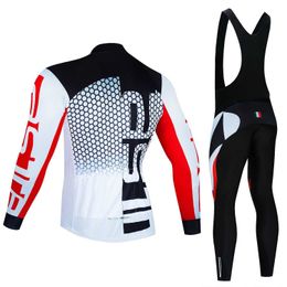 Fans Tops Tees 2018 Pro Bicycle bib set autumn cycling long sleeved mens bicycle clothing spring MBT breathable clothing Q240511