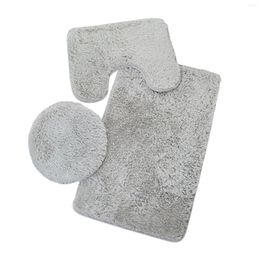 Carpets 3pcs Bathroom Toilet Carpet Set Keep Floors Clean And Dry Mat For Toilets Base Bathtub