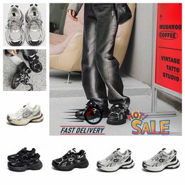 High rise popular thick soled dad shoes women new China-Chic casual sneakers womens lace-up s autumn Clunky Sneaker sliver couple 35-44