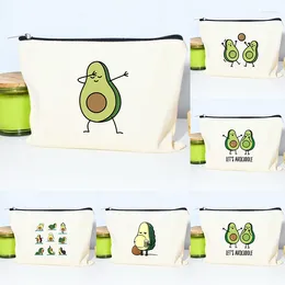 Storage Bags Cute Avocado Print Travel Women's Makeup Men Female Cosmetic Bag Portable Wash Pack Organiser Toiletry