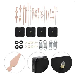 Clocks Accessories 4 Sets Clock Movement Kit Pointers Parts Mechanism Wall Accessory DIY Useful Hanging Quartz Supplies Quiet Replacement