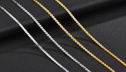 1 ПК 14 15 мм ожерелье из нержавеющей стали для мужчин Женщины ювелирные изделия Sshape Silver Color Link Цепочки ежедневные аксессуары длиной 40 см 4731499