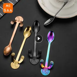 Coffee Scoops Stainless Steel Functional Unique High-quality Top-rated Stylish In-demand Adds A Fun Touch To Your Drinks Tableware Cartoon