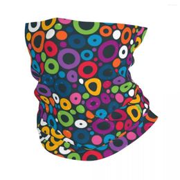 Bandanas Colourful Circles Bandana Neck Gaiter UV Protection Face Scarf Cover Men Women Abstract Geometric Pattern Headwear Tube Balaclava