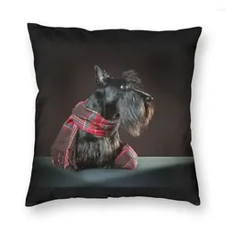 Pillow Scottish Terrier Cover 40x40 Home Decorative 3D Printing Scottie Dog Throw Case For Sofa Double Side