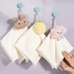 Towel Coral Fleece Quick-Drying Hand Hangable Super Absorbent Kids Cute Cosy Soft Cleaning Handkerchief