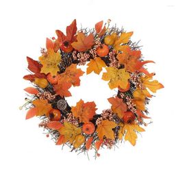 Decorative Flowers Halloween Garland Front Door Wreath Vibrant Realistic Non-fading Decoration With Easy