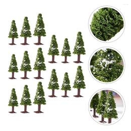 Decorative Flowers 15 Pcs Wire Christmas Tree Landscape Model Mini Accessories Scenery Fake Trees Layout Prop Home Mixed Pine Sand Tray