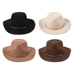 Berets Western Cowboy Hat Cap Costume Accessory Novelty Classic Jazz Cowgirl For Autumn Fishing Travel Accessories