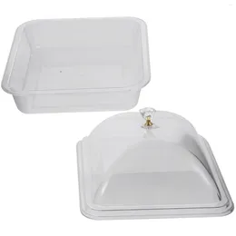 Plates Acrylic Serving Tray With Clear Dome Lid For Cake Holder And Appetisers At Restaurants Banquets Parties Home Use