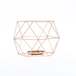 Candle Holders Creative Nordic Wrought Iron Geometric Holder Ornaments Candelabra Home Living Room Decoration Friend Gift A