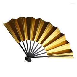 Decorative Figurines Bridal Dance Chinese Wedding Hand Fans Portable Gold Paper Folding Fan Hanfu Summer Gadgets Ventilador Gift For Guest