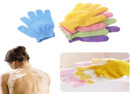Exfoliating Bath Glove Body Scrubber Glove Nylon Shower Gloves Body Spa Massage Dead Skin Cell Remover 1 pairs 2 pcs9533434