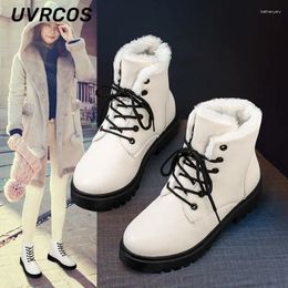 Boots Women Outdoor Snow Winter 2024 Velvet Warm Short Solid Colour Fashion Waterproof All-match Cotton Shoes
