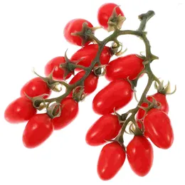 Party Decoration Cherry Tomato Props Tomatoes Model Fruitsative Po Home Ornament Artificial Lifelike Fake Fruit Kitchen For Shelves