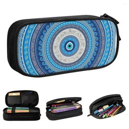 Greek Mati Mataki Matiasma Evil Eye Pencil Cases Pencilcases Pen Box For Student Large Bag School Supplies Gifts Stationery