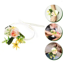 Decorative Flowers Wrist Flower Bride Wristband Party Fake Decoration Accessories
