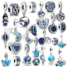 925 STERLING SLATER FIT PANDORAS CHARMS BRACELETS BEADS CHARM PLATODO DE TARTURA LIVENTE PENENTE