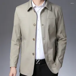 Men's Jackets 2024 Spring And Autumn Jacket Slim Business Coat Male Thin Casual Solid Color Top S For Mens Clothing Q685