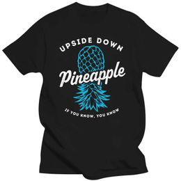 Men's T-Shirts Upside Down Pineapple Printed T Swinging Lifestyle T-Shirts Swinger Men Women Tshirts Valentines Day Tops Casual Ts T240510