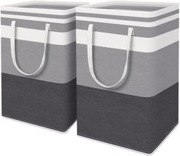 Großer Wäschekorb Unabhängiger Wäschekorb faltbare Bekleidungsschachtel mit Griff für Kleidungsspielzeug Home Storage Basket 240510