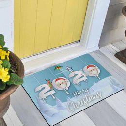 Carpets Throw Blanket Plush Indoor Home Merry 50x80CM Welcome Doormats Christmas Decor Rustic