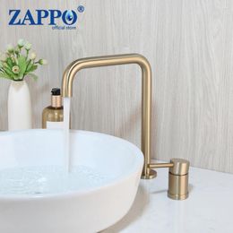 Bathroom Sink Faucets ZAPPO Bathtub Faucet Set With Handheld Shower Tub And Cold Water Mixer Bath Gold Tap