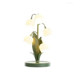 Table Lamps LED Flower Lamp Decorative Desk Light Creative Design Art Decor 3 Colours Landscape Lighting For Bedroom Living Room Study