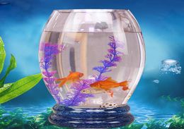 Transparent Glass Aquaponic Fish Tank Aquarium Bowl Desktop Decoration9593381