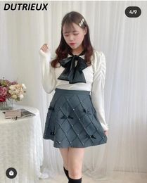 Skirts Fashion Casual Simple Spring Summer Women's 2024 Japanese Style Solid Color A Line High Waist Skirt For Lady