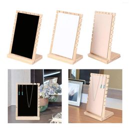 Jewellery Pouches Display Stand Wooden Board Vertical Storage Holder For Show Selling Case