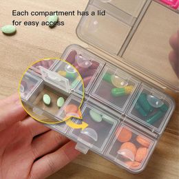 Storage Bottles Portable Travel Convenient Pills Dispenser Organiser Big Capac Tablet Pillbox Case Container Divider